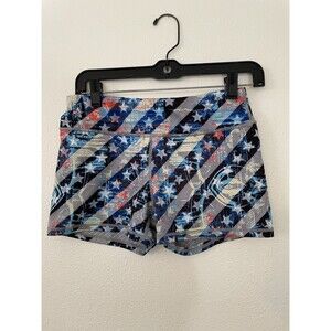 IAB Mfg Womens Compression Athletic Booty Shorts Patriotic Crossfit Size 8 M